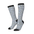 thumbnail image 2 of Fotbe Sleep Rabbit print Women's Men's Novelty Crew Socks Cotton Socks Knee High Socks for Walking,Running,Nurses,Pregnancy, 2 of 9
