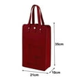 thumbnail image 2 of Qiangzon Reusable Double Wine Bottle Tote Bag with Handle for Travel - Solid Color Carrier for Champagne, Beer, and Beverages, Leakproof Packaging, Durable Material for Gifting and Parties, 2 of 2