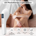 thumbnail image 3 of UV Light Therapy Handheld Phototherapy Light Lamp with Timer Control Home Use Vitiligo Skin Treatment, 3 of 6