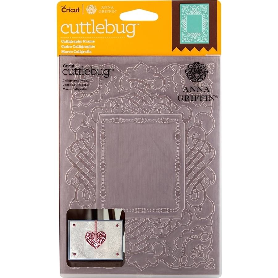 Cuttlebug 5" x 7" Embossing Folder By Anna Griffin, Calligraphy Frame