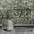 thumbnail image 3 of Alfombra vintage Morebes, lavable, 90 x 150 cm, color verde oscuro, 3 of 8