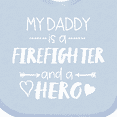 thumbnail image 4 of Inktastic My Daddy is a Firefighter and a Hero Boys or Girls Baby Bib, 4 of 4