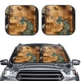 thumbnail image 2 of Wukai Antique Map Adventure Scene Car Front Windshield Sun Shade,Sun Visor Shield Block Automotive Interior Protector Blocks UV Rays-Medium, 2 of 6