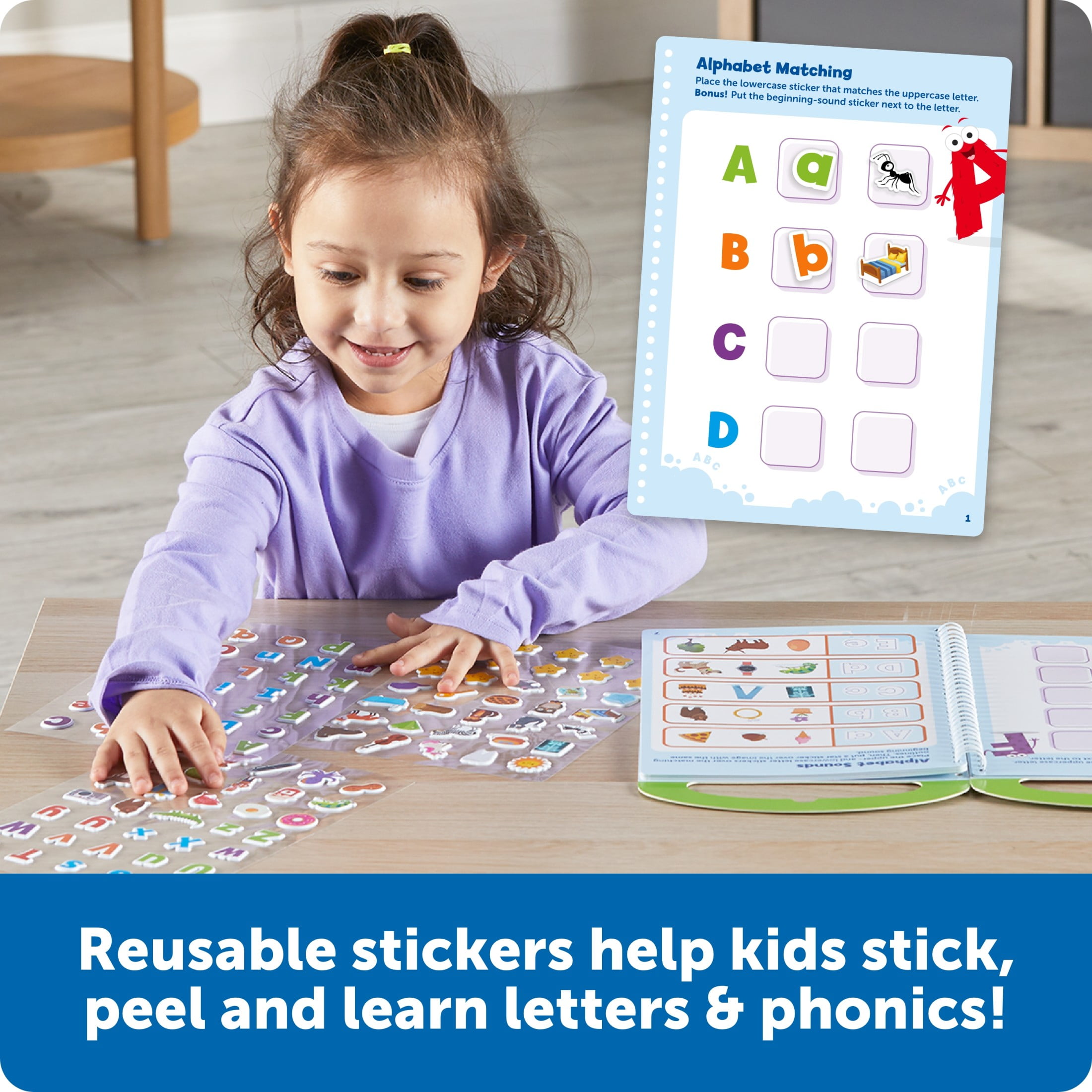 Learning Resources Skill Builders! Smart Stickers Letters & Phonics, ABC, Montessori, Ages 3+