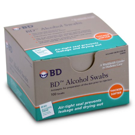 BD Alcohol Swabs 100 Each (Pack of 12)