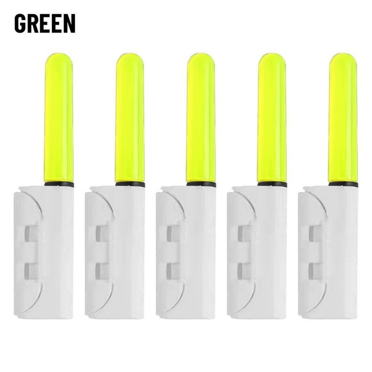 5pcs New Night 425 Battery Red/Green/Blasting flash Float Glow Stick  Fluorescent Light Fishing Rod Tip Lightstick Bite Alarm GREEN