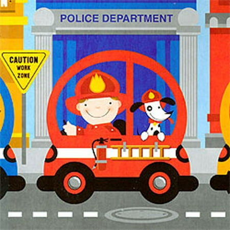 Map Canvas Mural Banner - Rescue Pals Firetruck Large Accent Mural Plastic Banner