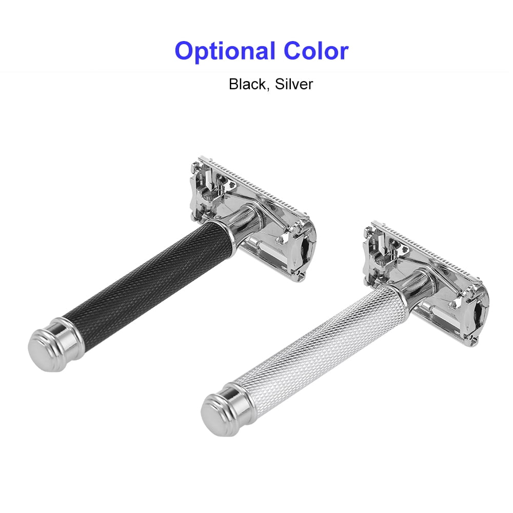 Carevas Double Edge Safety Razor Butterfly Open Mens Shaving Razor Manual Shaver for Men Face Cleaning