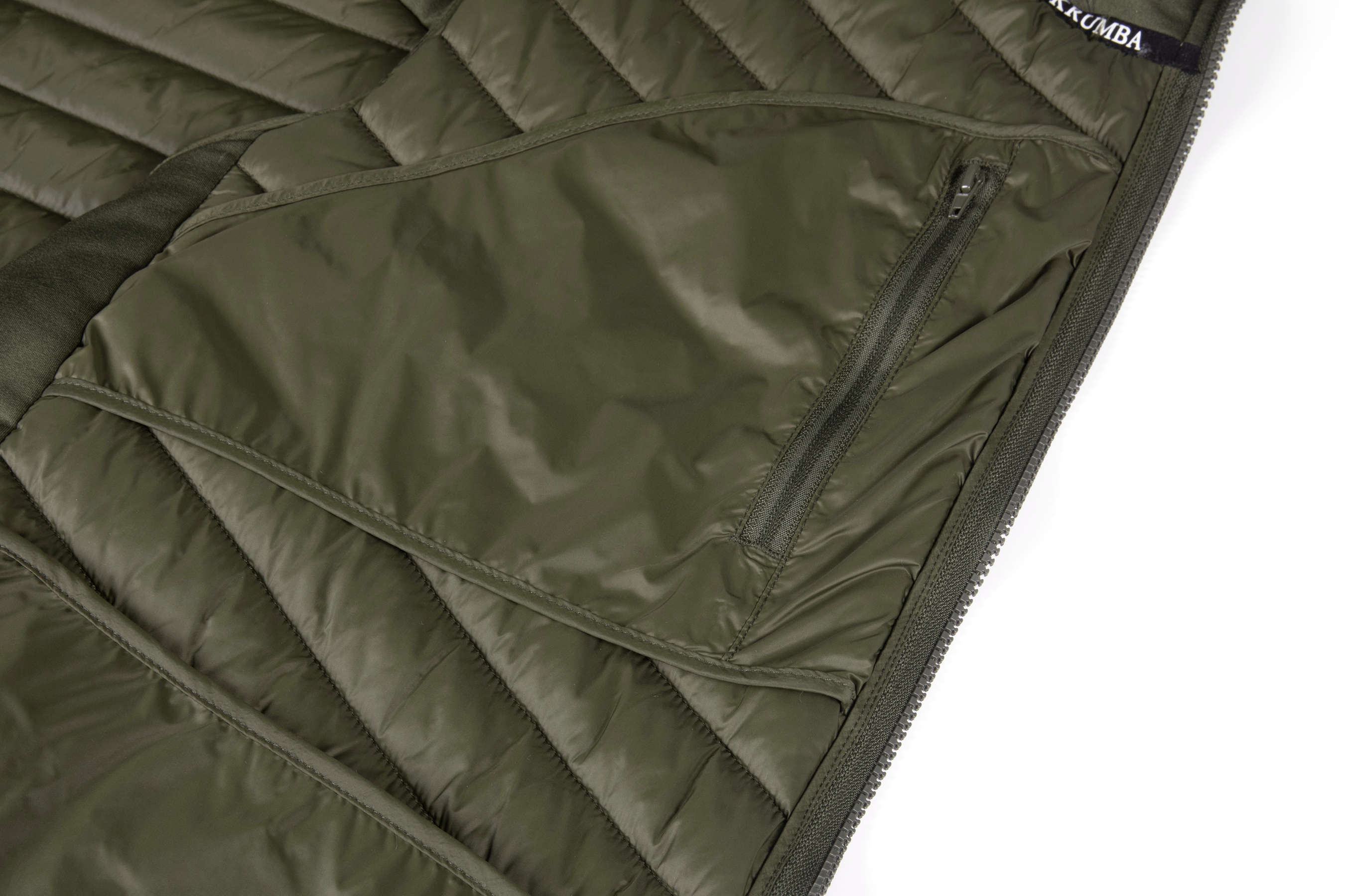 Krumba Mens Sleeveless Lightweight Vest: Zip Up Quilted Pockets Packable Jacket - Casual for Outdoor Running Hiking Travel Olive Size 3XL