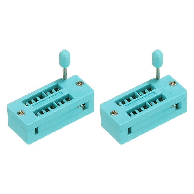 Uxcell Universal IC Test ZIF Socket 14 Pin 2.54mm Pitch for Microcontroller, Chip, Breadboard, Program IC's, 2 Pack