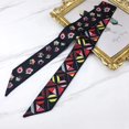 thumbnail image 4 of 2023 Spring border New Geometric Diamond Small Flowers Women's Decorative Small Silk Scarf Bundle Bag Handle Ribbon Small Scarf, 4 of 4