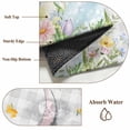thumbnail image 6 of Large Area Rugs for Living Room Bedroom, Easter 6'x9' Rug Washable Carpet Runner Indoor Outdoor, Spring Rabbit Eggs Flowers Leaves Grey Plaid Non Slip Floor Mats Rug for Kitchen, Playroom, 6 of 8