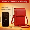 thumbnail image 7 of Touch Screen Crossbody Phone Purse, 2026 Small Touchscreen Phone Crossbody Bag for Women,Anti-Theft Leather Messenger Bag Rfid Block Mobile Phone Purse, 7 of 7