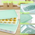 thumbnail image 6 of 1PC Deviled Egg Containers with Lid,Stackable Plastic Egg Tray Carrier,Deviled Egg Holder Tray Carrier,Stackable Countertop Egg Platter for Easter Picnic Party,24 Compartments/Set(Blue), 6 of 7