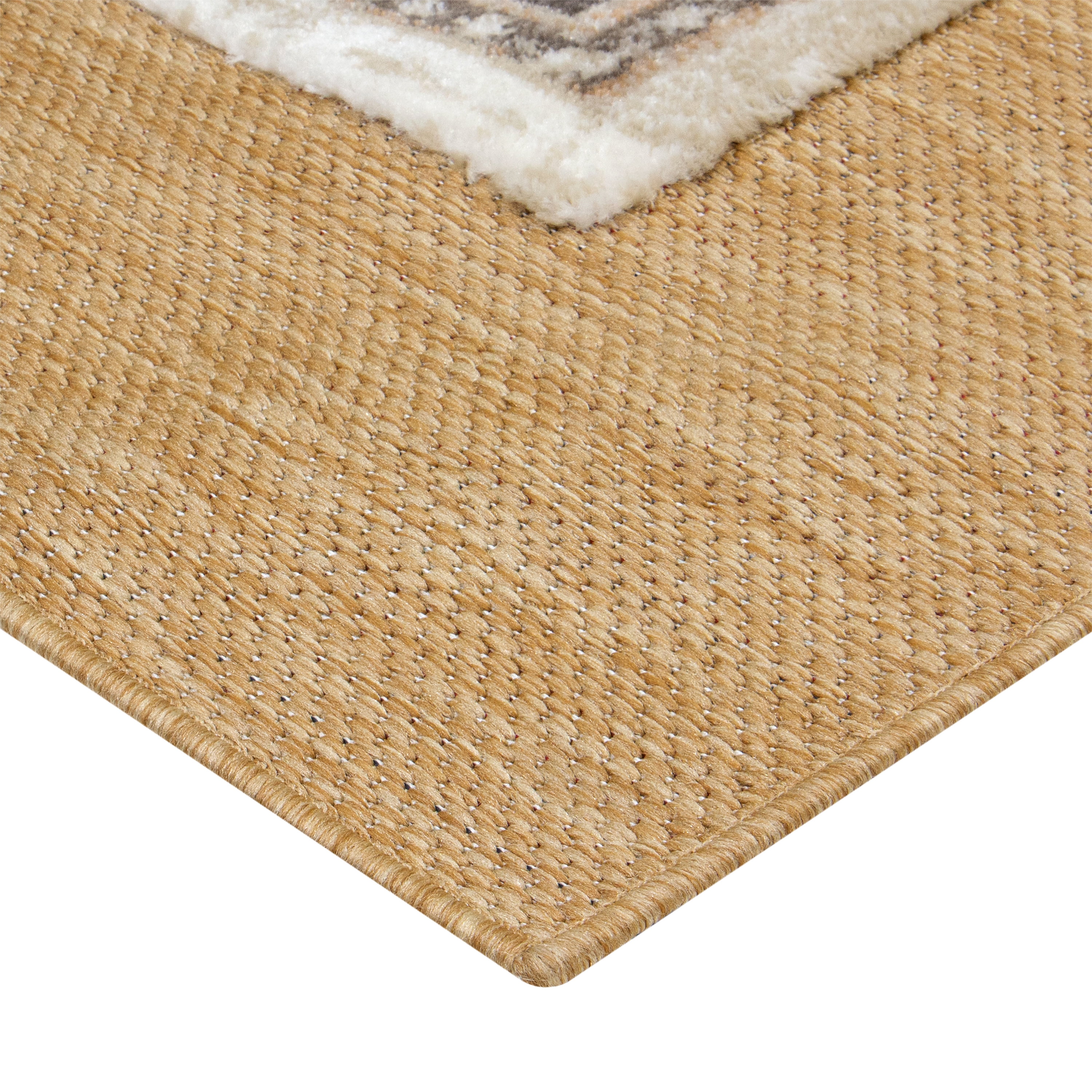 Mainstays Neutral Medallion Persian, Faux Layered, Indoor Area Rug, 7'6"x9'6"