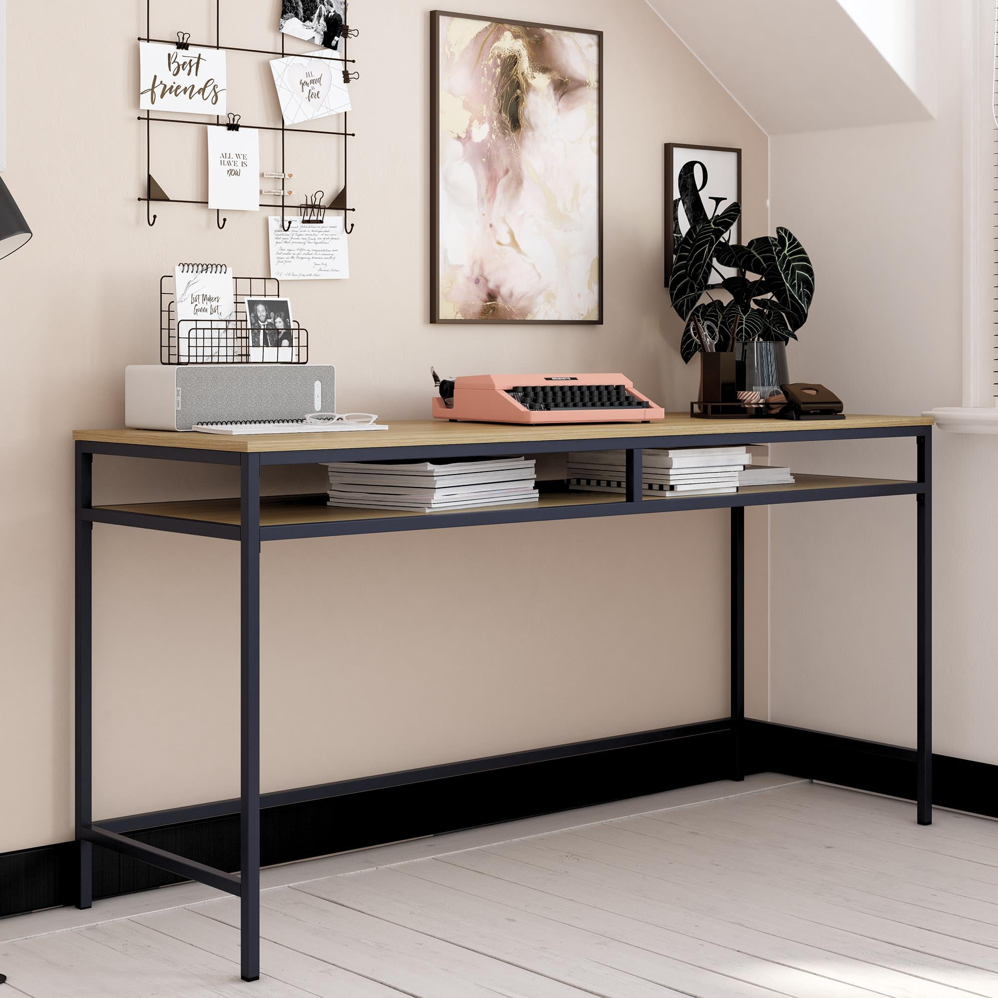 Ameriwood Home Bentley Computer Desk, Navy/Oak