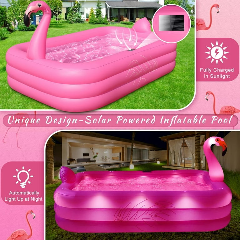 Inflatable Dinosaur Pool Float With LED Lights - Giant Pool Lounge Raft
