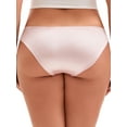 thumbnail image 3 of INSPIRE CHIC Women's Low Waist Frill Trim Satin Full Coverage Briefs, Available in Plus Size Pink S, 3 of 4