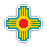 Zia New Mexico Sticker Decal - Self Adhesive Vinyl - Weatherproof - Made in USA - pueblo santa fe albuquerque nm
