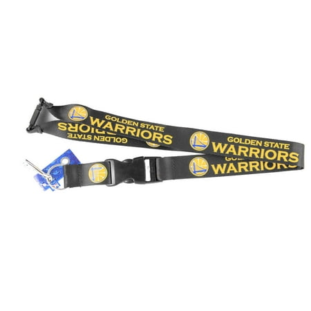 - Golden St Warriors Clip Lanyard Keychain Id Ticket Holder NCAA - Black