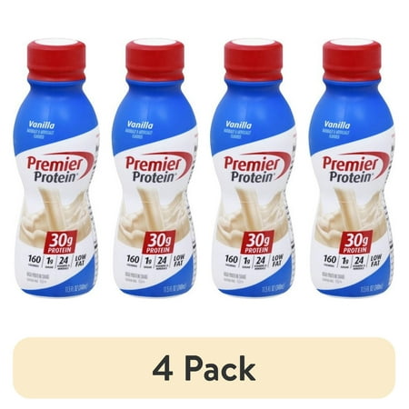 (4 pack) Premier Protein Shake, Vanilla, 30g Protein, 11.5 fl oz, 1 Ct