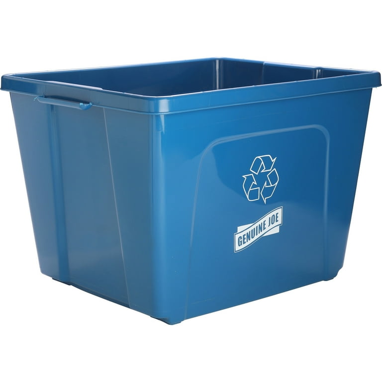 Genuine Joe 14-Gallon Recycling Bin - 14 gal Capacity - Rectangular - Durable, Lightweight - 14.5 Genuine Joe 14-Gallon Recycling Bin - 14 gal Capacity - Rectangular - Durable, Lightweight - 14.5
