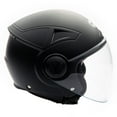 thumbnail image 2 of MMG Motorcycle Open Face Helmet DOT Flip-Up Visor Gloss Black (X-Large) Model 28, 2 of 6