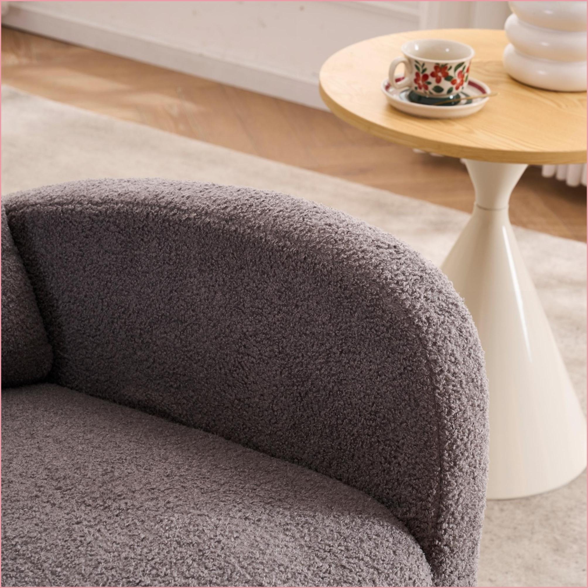 Rocking Chair with Footrest & Side Storage Pocket, Dark Gray High Back Upholstered, Rubber Wood Legs | Casual | Rubberwood
