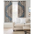 thumbnail image 2 of Boho Southwest Blackout Curtains for Bedroom Living Room Darkening Curtains 96 Inches Long Farmhouse Aztec Tribe Ethnic Motifs Window Curtain 2 Panels Set Window Treatment Grommet Drapes 52"x96", 2 of 9