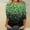 Green, variant on Sakmal Blue Ladies Tops Under $10 3/4 Sleeve Sequin Print Crew Neck T-Shirts T Shirts for Women
