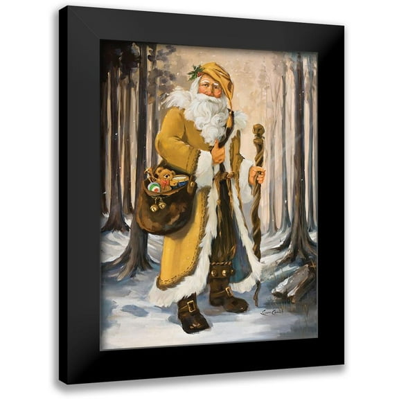 Comish, Susan 12x14 Black Modern Framed Museum Art Print Titled - Golden Santa