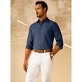 thumbnail image 2 of sogami Mens Oxford Button Down Shirt Slim Fit Point Collar Dresses Shirt For Business, 2 of 7
