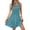 Blue, variant on Laqbezok Women's Casual Sleeveless Dress, Round Neck Twist Front Mini Dress, Slim Fit A-Line Summer Outfit for Vacation Beach