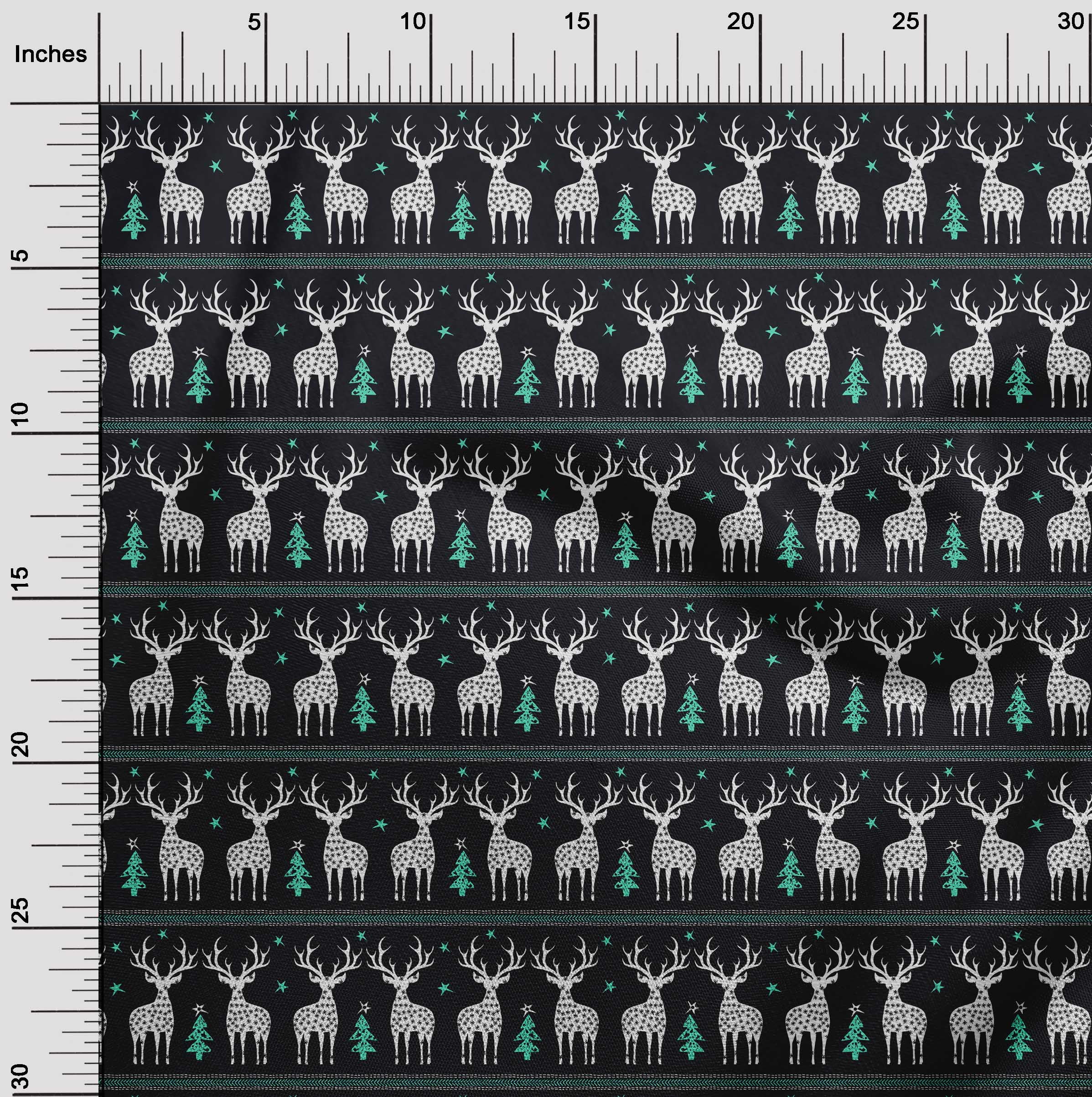 oneOone Cotton Cambric Black Fabric Christmas Lumberjeck Sewing Fabric By The Yard Printed Diy Clothing Sewing Supplies 56 Inch Wide