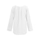 thumbnail image 2 of Blusa de mujer Camisa de color sólido de manga larga Costura de encaje Blusa suelta informal Ropa de otoño, Blanco, XL Eigraketly AP003723-04, 2 of 3