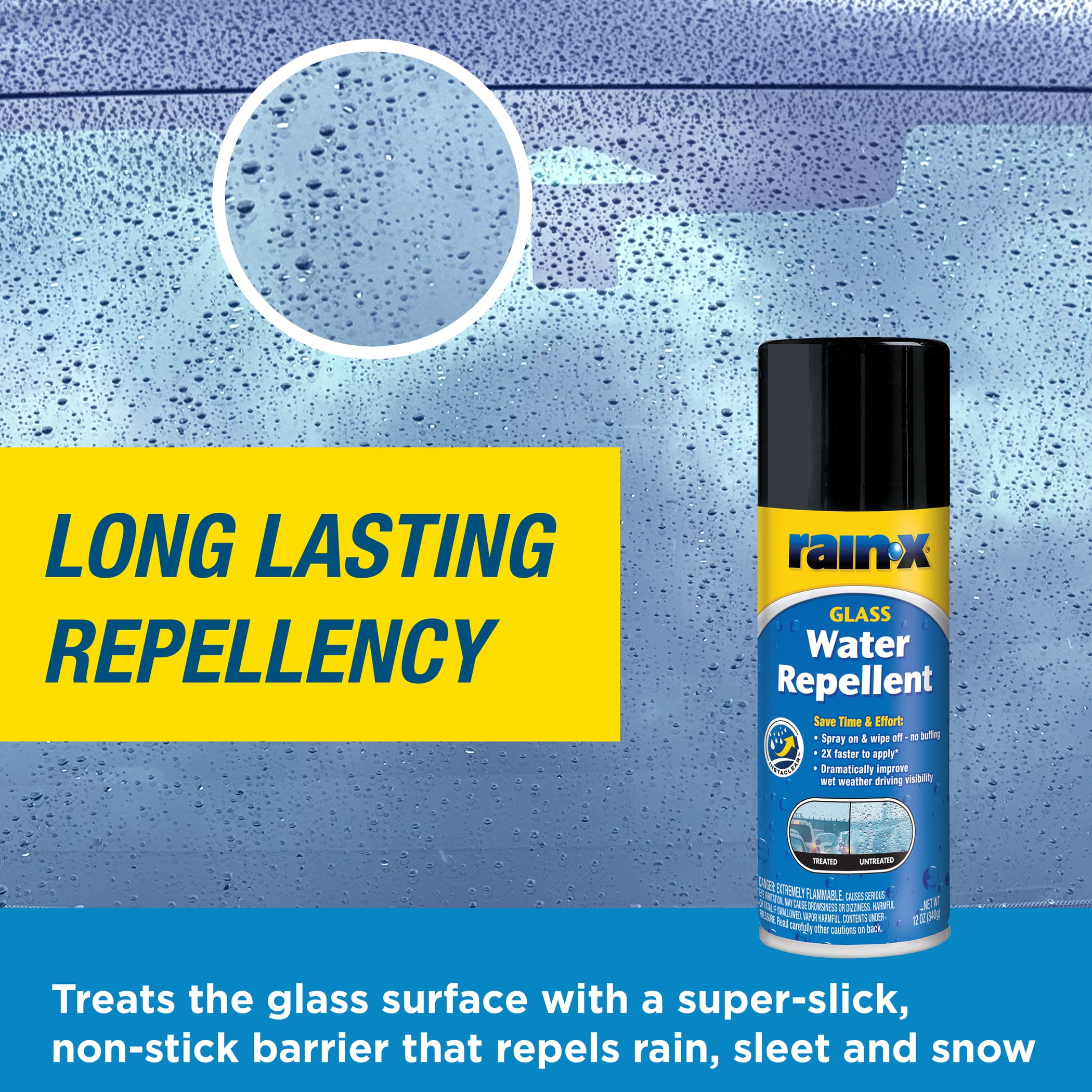 (6 pack) Rain-x Original Glass Water-Repellent Aerosol 12 oz. - 630168