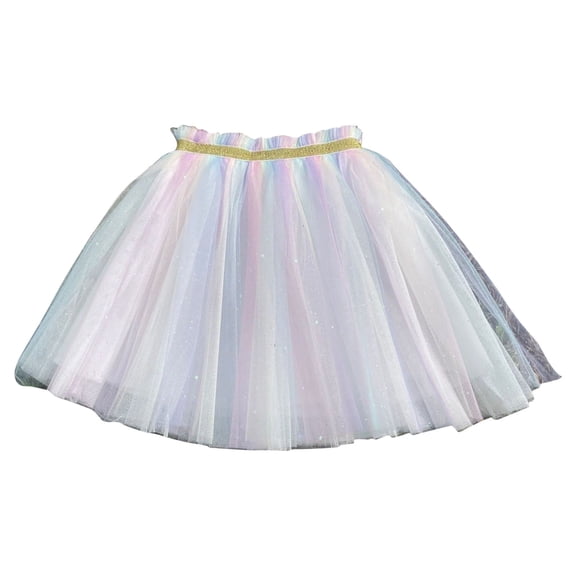 yillto Little Girls Princess Skirts Layered Birthday Party Dance Elastic Waist Skirt for Toddler Girl