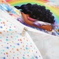 thumbnail image 4 of Metsweet Princess Floral Unicorn Twin Duvet Cover, Dreamy Rainbow Flowers Twin Bedding,2pcs,1 Duvet Cover and 1 Pillowcase, 4 of 6