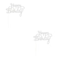 thumbnail image 2 of Billuyoard Feliz cumpleaños letras brillo papel pastel Topper Cupcake postre fiesta celebración Decoración Plata 2piezas, 2 of 6