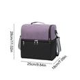 thumbnail image 3 of Dmlowu Insulated Lunch Bag, 2 Compartment Food Cooler Bag with Adjustable Crossbody Shoulder Strap, Large Capacity Lunch Box for Women Men Work Office Picnic, 3 of 6