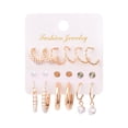 thumbnail image 2 of Aretes jinwen 9 Pares de Cristal y Imitación para Mujer, 2 of 8