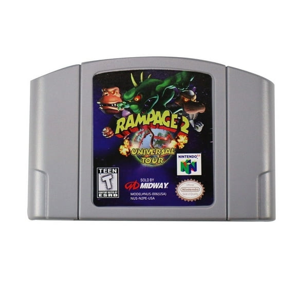 Rampage 2: Universal Tour N64 Game Cartridge US Version