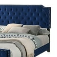 thumbnail image 3 of Agapi California King Bed- Button Tufted- Nailhead Trim- Navy Upholstery, 3 of 6