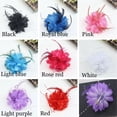 thumbnail image 2 of Children's Brooch Fascinator Dance Performance Bridal Hairpin Headdress Feathers Hair Clip Wedding Hair Accessories Wrist Flower RED, 2 of 8