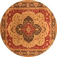 thumbnail image 1 of Ahgly Company Indoor Round Oriental Orange Industrial Area Rugs, 8' Round, 1 of 4