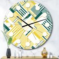 thumbnail image 2 of Designart 'Abstract Diagonal Stripe Pattern Mid-Century Modern Wall Clock, 2 of 4