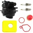 thumbnail image 1 of Kit de carburador para Briggs & Stratton 593261 595656 591979 591160, para motor de cortacésped 300E 450E 500E 550EX 500 125cc 140cc, 08P502 8P502 02 00000 9P602 9P602, 1 of 5