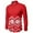 Red, variant on Men Autumn Winter Christmas Long Sleeve Button Full Print Funny Novelty Shirts Red S