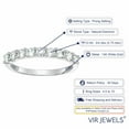 thumbnail image 3 of Vir Jewels 3/4 CTTW Diamond Wedding Band for Women 14K White Gold Round Prong Set Anniversary, 3 of 7