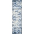 thumbnail image 2 of Safavieh Dip Dye Leighton Geometric Wool Runner Rug, Blue/Ivory, 2'3" x 8', 2 of 8